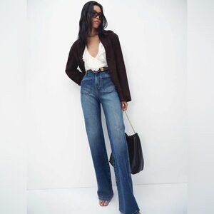 Reformation Alyssa High-Rise Wed Leg Long Jeans